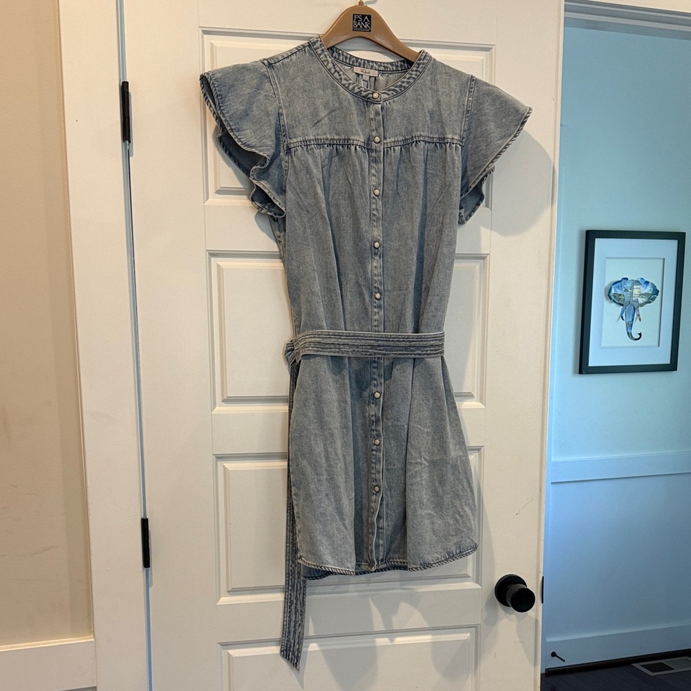 Rails Ruffle Sleeve Denim Dress
